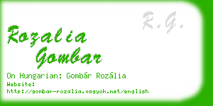 rozalia gombar business card