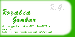 rozalia gombar business card